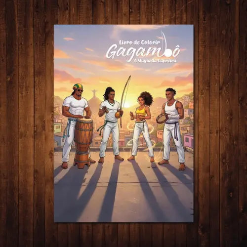 Livro de Colorir Gagambô Magia da Capoeira 15x21cm
