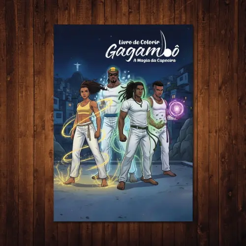 Livro de Colorir Gagambô Magia da Capoeira 15x21cm