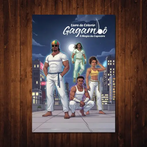 Livro de Colorir Gagambô Magia da Capoeira 15x21cm