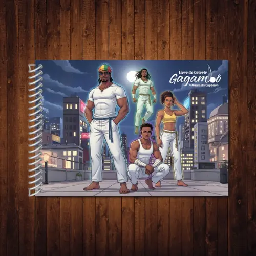 Livro de Colorir Gagambô Magia da Capoeira Espiral A5
