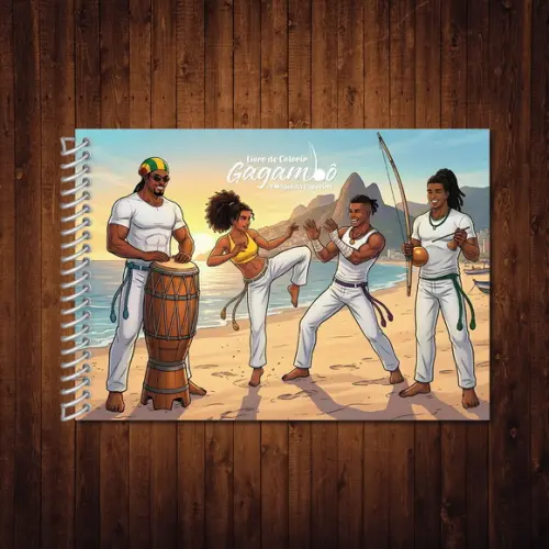 Livro de Colorir Gagambô Magia da Capoeira Espiral A5