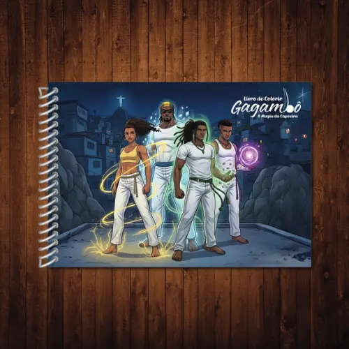 Livro de Colorir Gagambô Magia da Capoeira Espiral A5