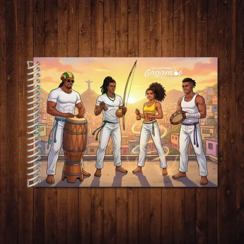 Livro de Colorir Gagambô Magia da Capoeira Espiral A5