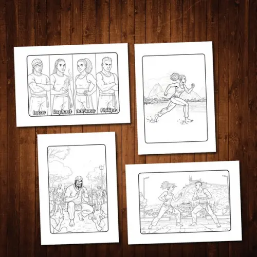 Livro de Colorir Gagambô Magia da Capoeira Lápis de Cor