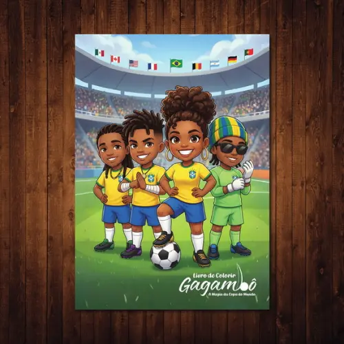Livro de Colorir Gagambô Magia da Copa do Mundo