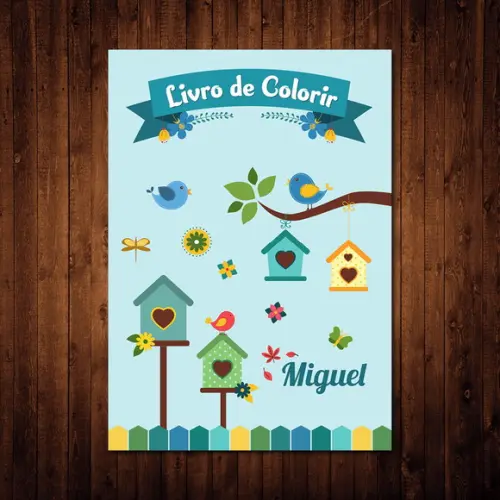 Livro de Colorir Jardim dos Passarinhos (10x15cm)