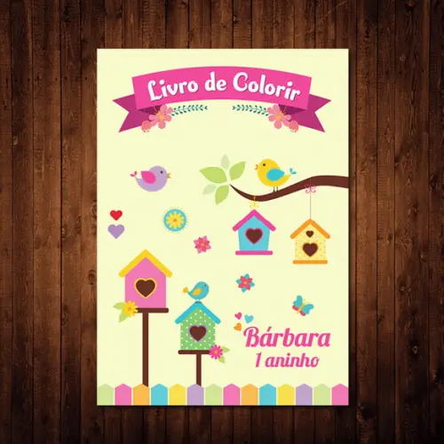 Livro de Colorir Jardim dos Passarinhos (10x15cm)