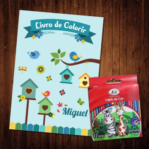 Livro de Colorir Jardim dos Passarinhos (lápis de Cor)