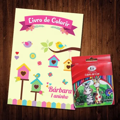 Livro de Colorir Jardim dos Passarinhos (lápis de Cor)