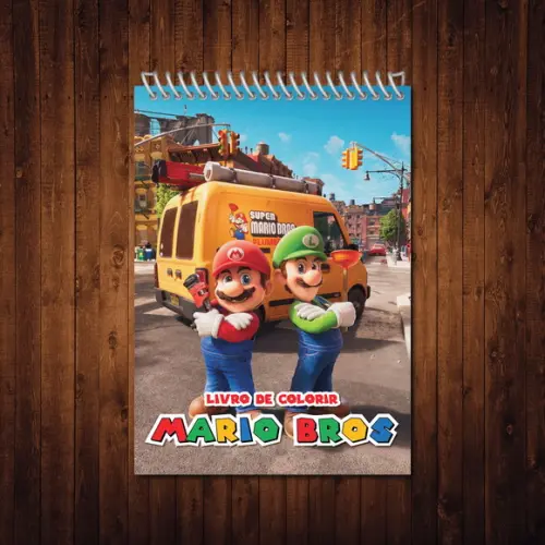 Livro de Colorir Super Mario Bros Espiral A5
