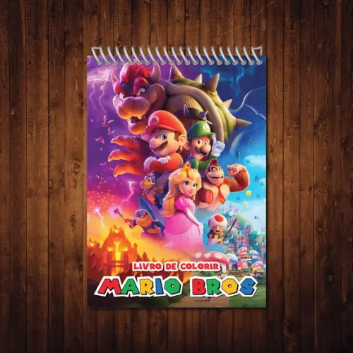 Livro de Colorir Super Mario Bros Espiral A5