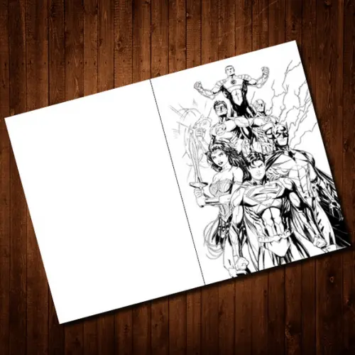 Livro de Colorir Vingadores e Liga da Justiça / 15x21cm