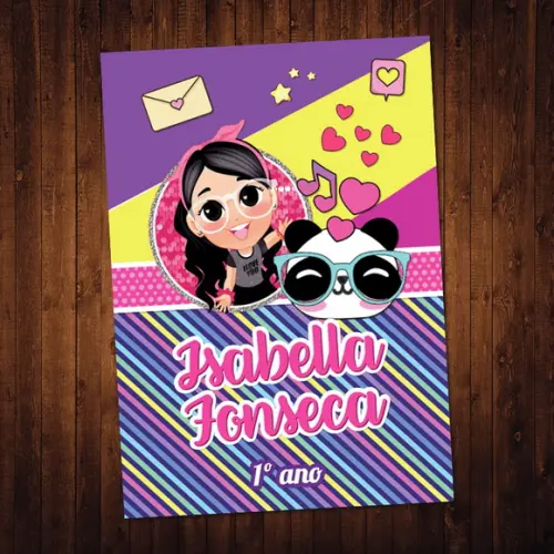 Luluca / Adesivo Capa Caderno / A4