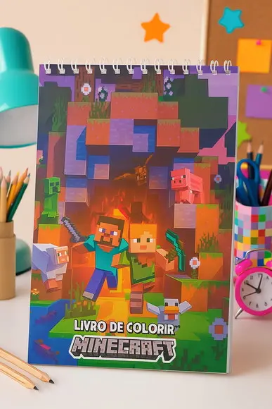 Minecraft / Livro de Colorir / Risque e Rabisque / Wire-o / A5