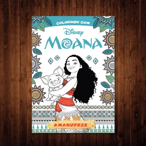 Moana / Livro de Colorir / 10x15cm / 12 Ilustrações