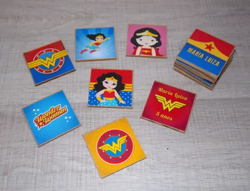 Mulher Maravilha Baby / Jogo da Memória / mdf / 7 Pares