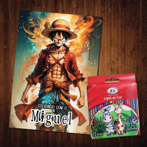 One Piece / Livro de Colorir / 15x21cm / Lápis de Cor