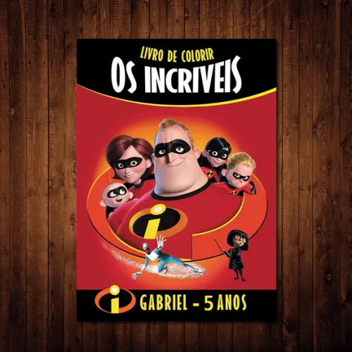 os Incríveis / Livro de Colorir / 15x21cm / 12 Desenhos