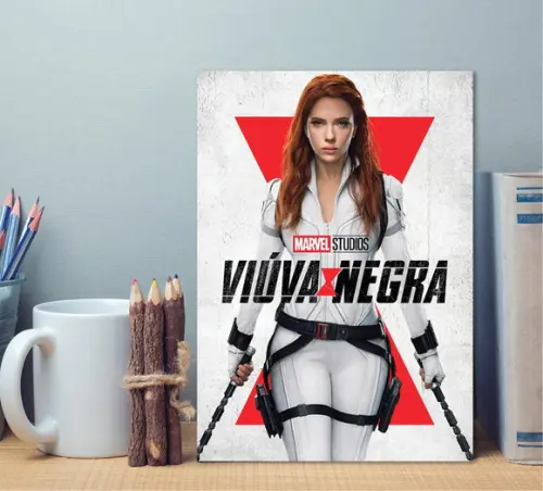 Placa / Viuva Negra / 20x30cm / MDF / 3mm