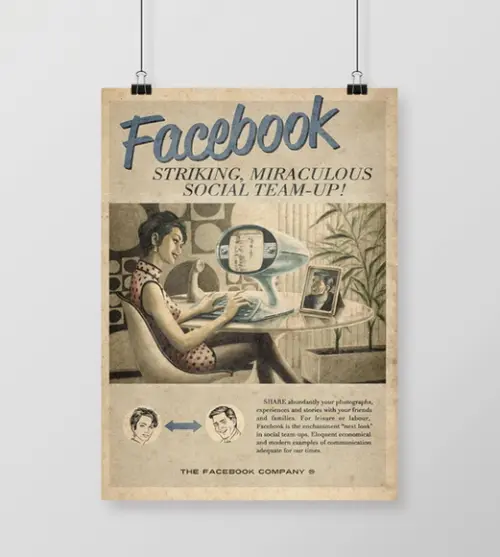 Pôster Facebook / Vintage