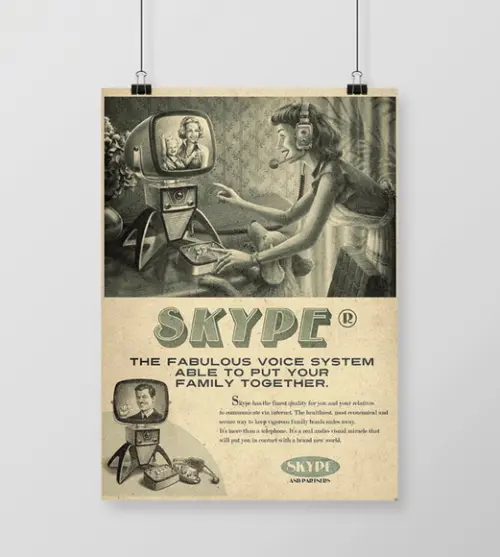 Pôster Skype / Vintage
