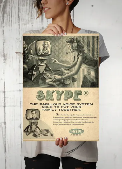 Pôster Skype / Vintage