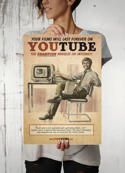 Pôster Youtube / Vintage
