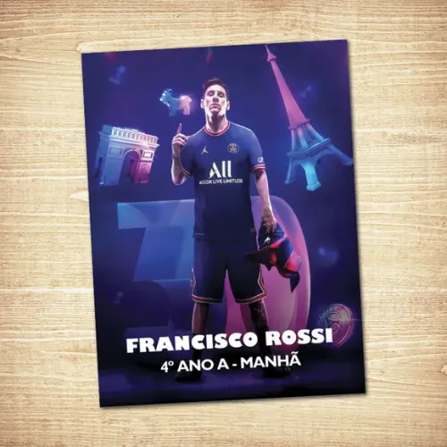 Psg / Adesivo Capa Caderno / A4