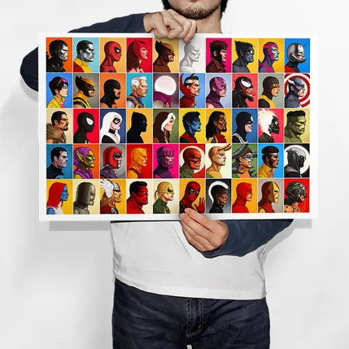Quadro / All Star Marvel / 20x30cm / com Vidro