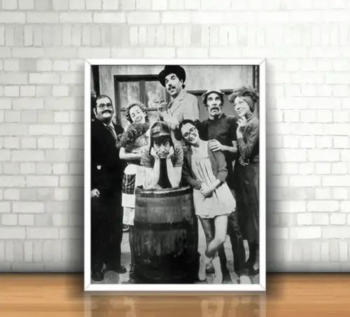 Quadro / Turma do Chaves / 20x30cm / Com Vidro