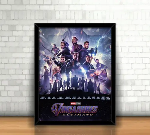 Quadro / Vingadores Ultimato (Endgame) / 20x30cm / com vidro