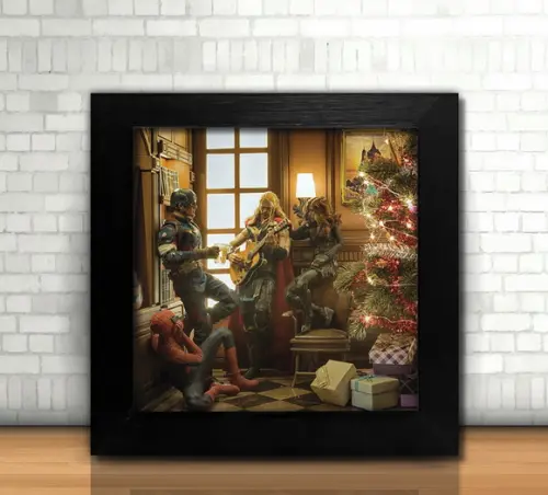 Quadro / Vingadores / 20x20cm / com vidro
