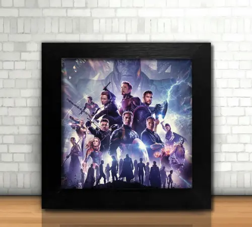 Quadro / Vingadores Ultimato / 20x20cm / com vidro
