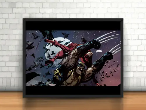 Quadro / Wolverine & Demolidor / 20x30cm / com Vidro