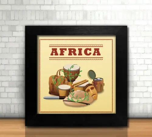 Quadro Africa (20x20cm)