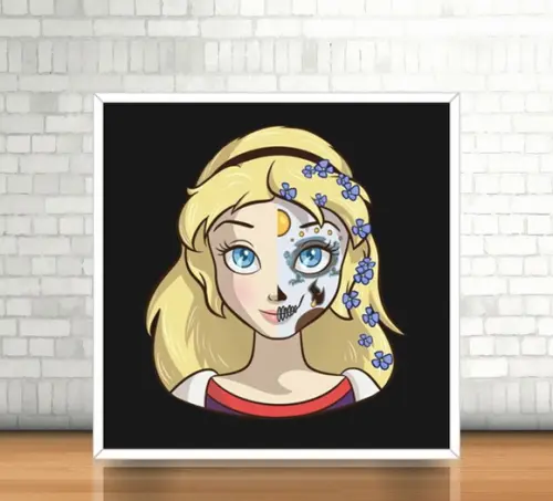 Quadro Alice/Catrina (20x20cm)