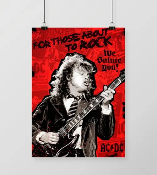 Quadro Angus Young - AC/DC