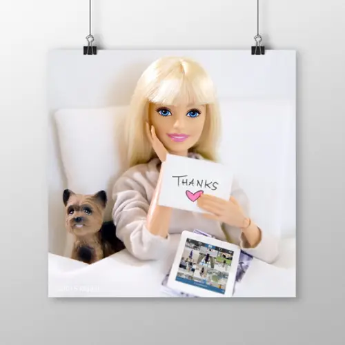 Quadro Barbie (20x20cm)