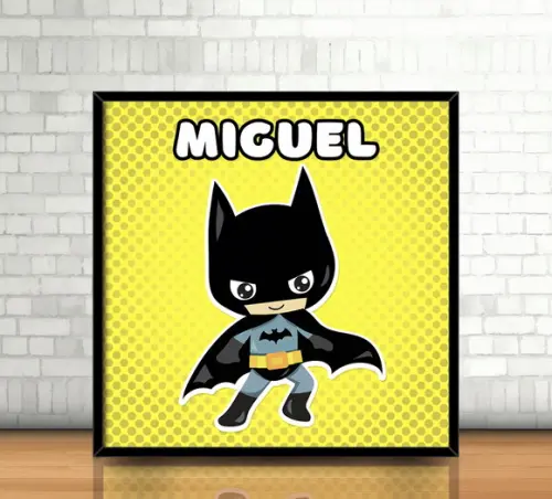 Quadro Batman / Personalizado (20x20cm)