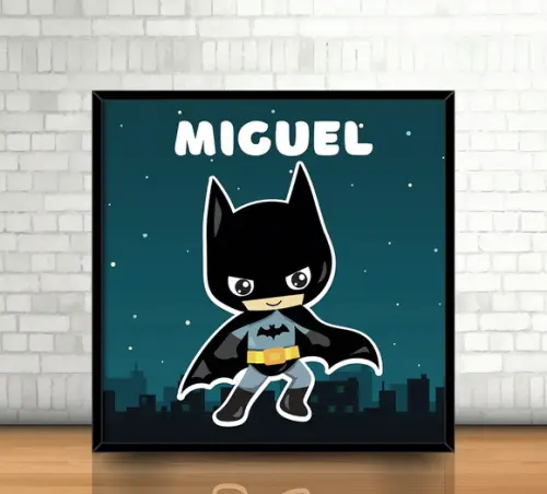 Quadro Batman / Personalizado (20x20cm)