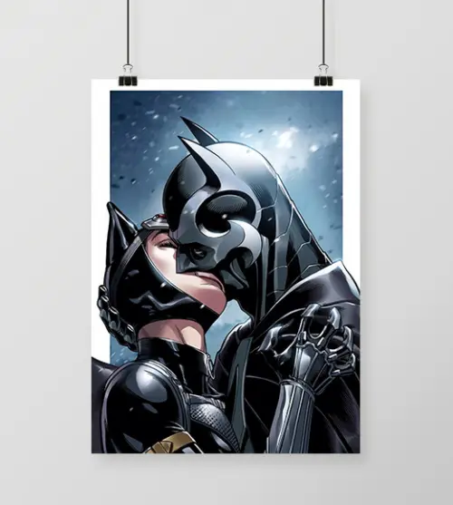 Quadro Batman & Mulher Gato