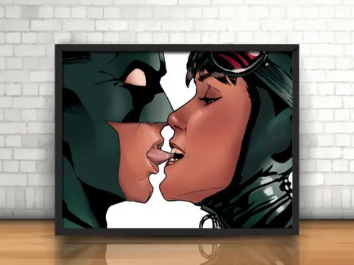 Quadro Batman & Mulher Gato