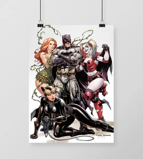 Quadro Batman e Vilãs de Gotham