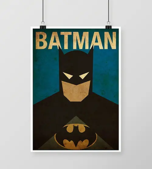 Quadro Batman Minimalista