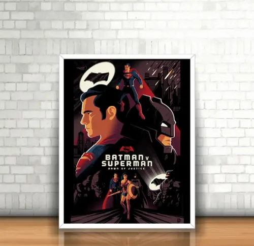 Quadro Batman Superman Mulher Maravilha