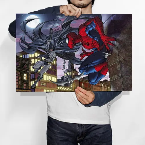 Quadro Batman vs Homem-Aranha