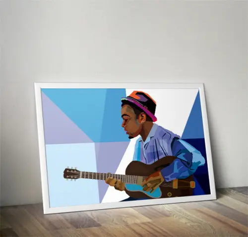 Quadro Blues / 20x30cm / Com Vidro