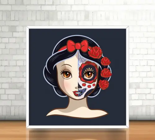 Quadro Branca de Neve/Catrina (20x20cm)