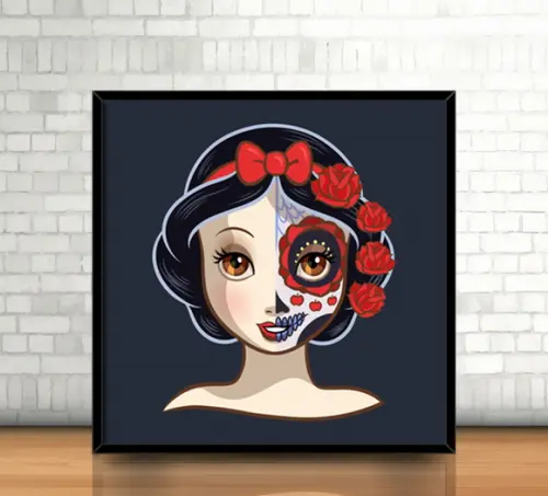 Quadro Branca de Neve/Catrina (20x20cm)