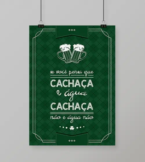 Quadro Cachaça não é Água